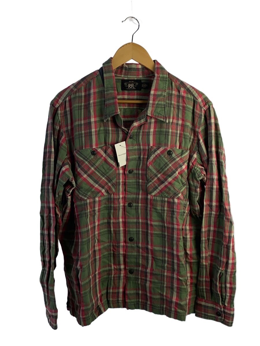 【中古】RRL◆フランネルシャツ/長袖シャツ/L/コットン/GRN/チェック【メンズウェア】｜2ｎｄ STREET 店