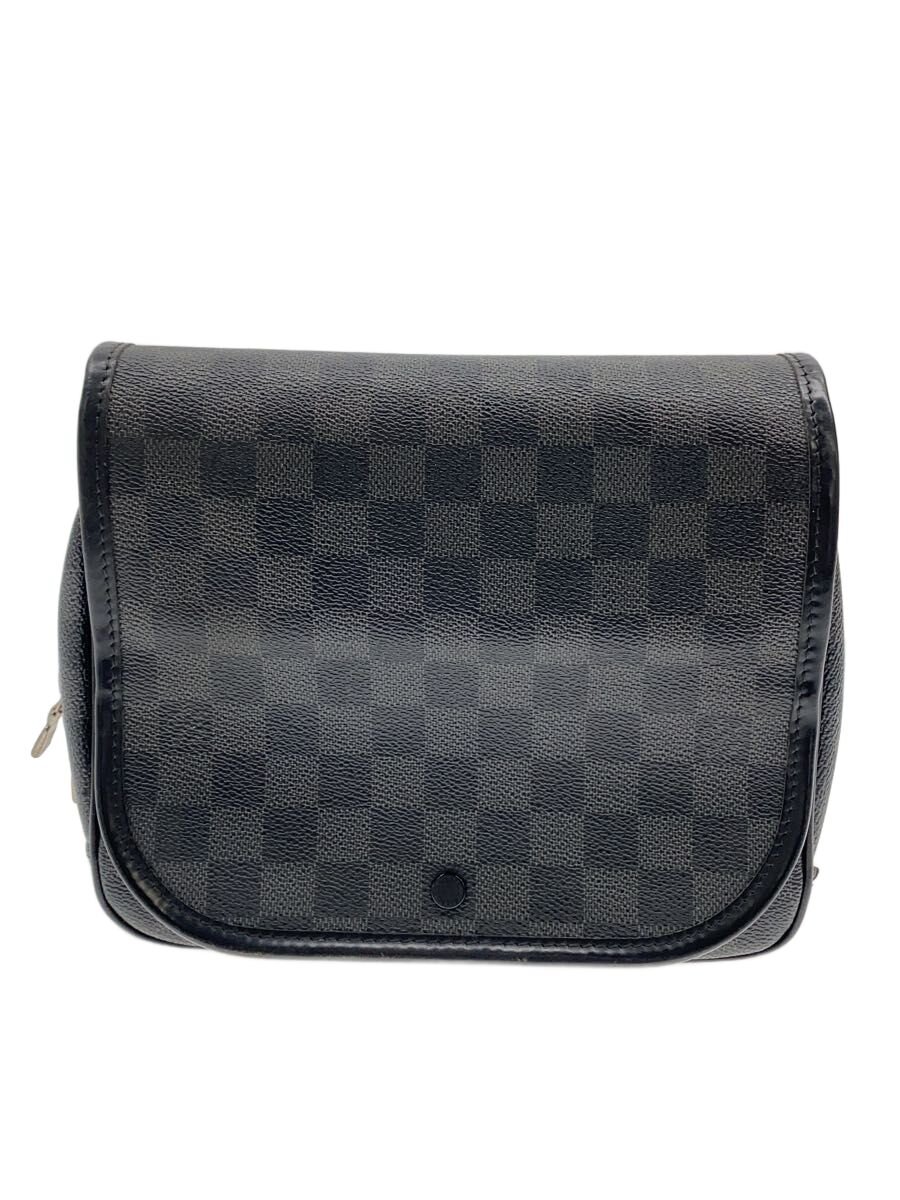 【中古】LOUIS VUITTON◆トゥルース・サスペンダブル_ダミエ・グラフィット/PVC/BLK【御徒面子】