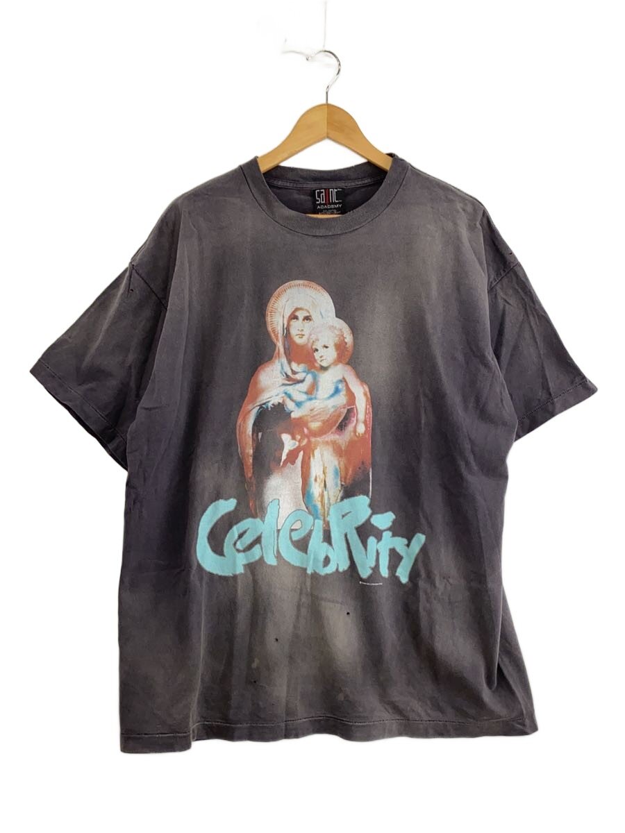 【中古】SAINT MICHAEL◆ACADEMY/CELEBRITY/Tシャツ/XL/ウォッシュ加工/コットン/BLK/プリント//【メンズウェア】｜2ｎｄ STREET 店