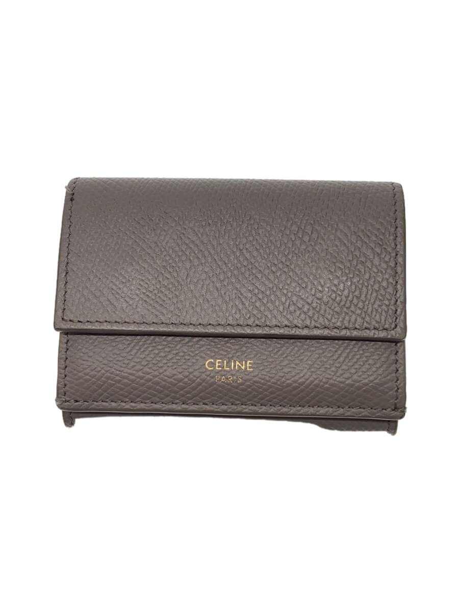 【中古】CELINE◆スモール トリフォールド/3つ折り財布/レザー/BEG/レディース/※コバ劣化有【服飾雑貨他】｜2ｎｄ STREET 店