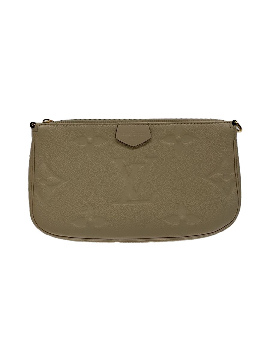 【中古】LOUIS VUITTON◆ミュルティ・ポシェット・アクセソワール_モノグラム・アン工業プラント_CRM/なめし革/BEG/無地【御徒面子】