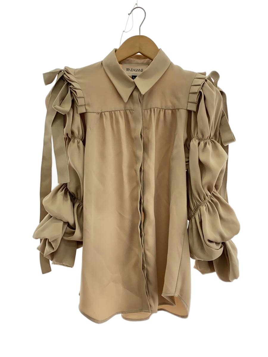 【中古】HAENGNAE◆OMOCHI BLOUSE/長袖トップ/FREE/ポリエステル/BEG/1221030402//【レディースお召しもの】