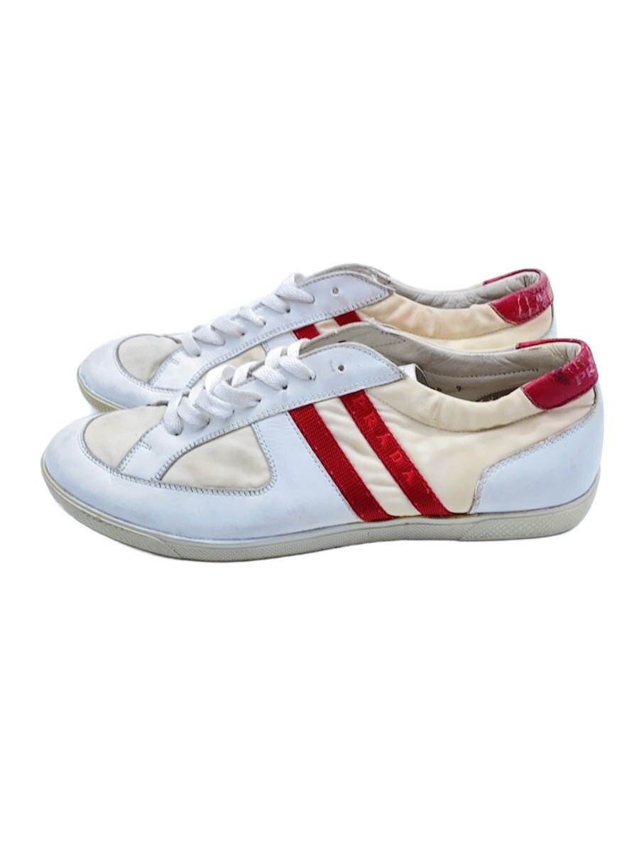 【中古】PRADA◆ローカットスニーカー/US9/WHT【シューズ】