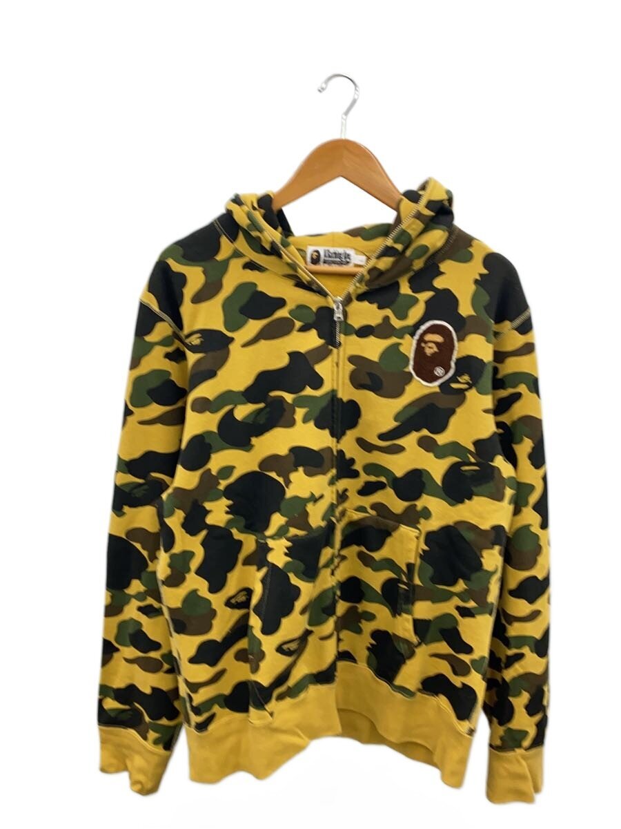 【中古】A BATHING APE◆ジップパーカー/L/綿織物/マルチ色つや/間鴨フラ/001ZPJ701005M【メンズウェア】