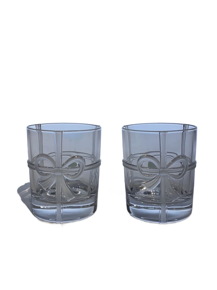 【中古】TIFFANY&Co.◆リボンデザイン/グラス/2点セット/CLR【キッチン用品】