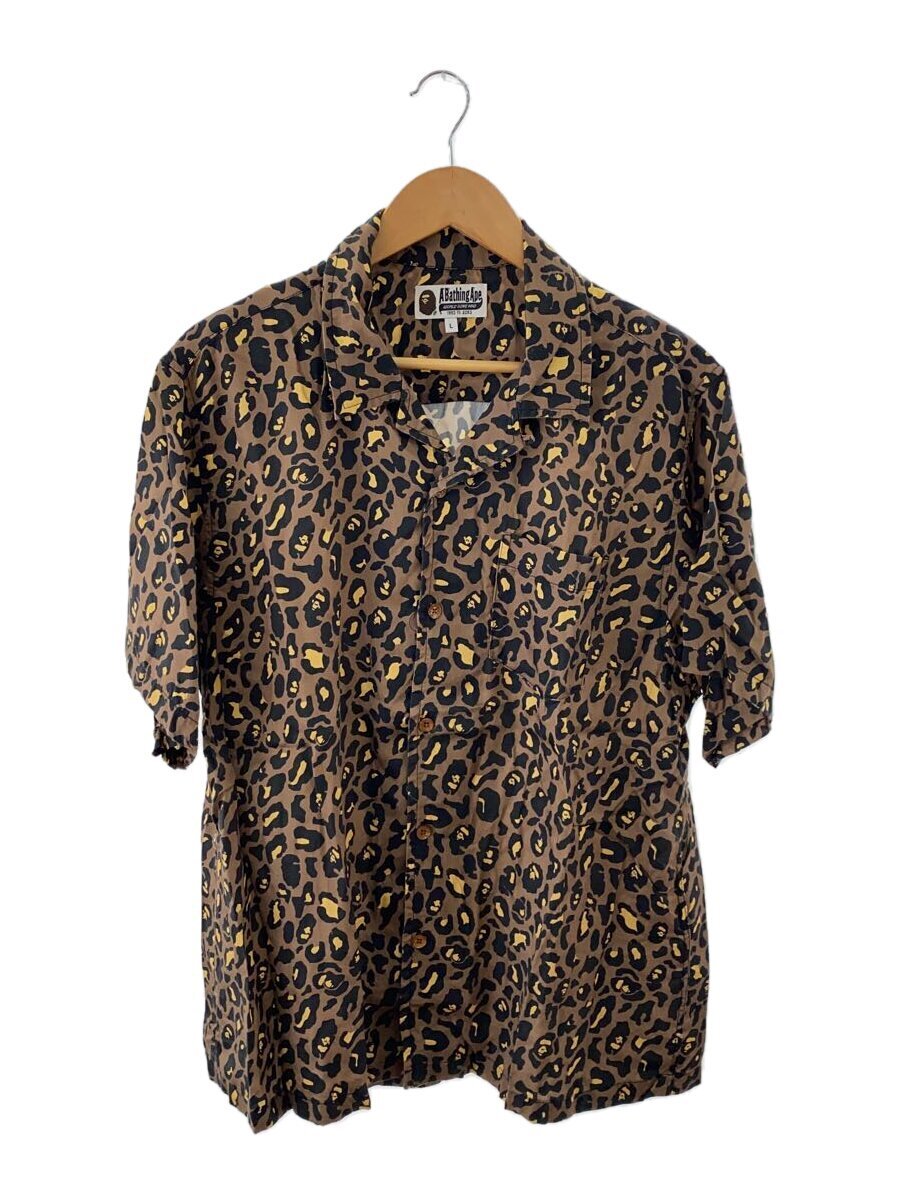 【中古】A BATHING APE◆半袖プルオーバー/L/--/BRW/毛の荒物/001SRJ2201003I【メンズウェア】