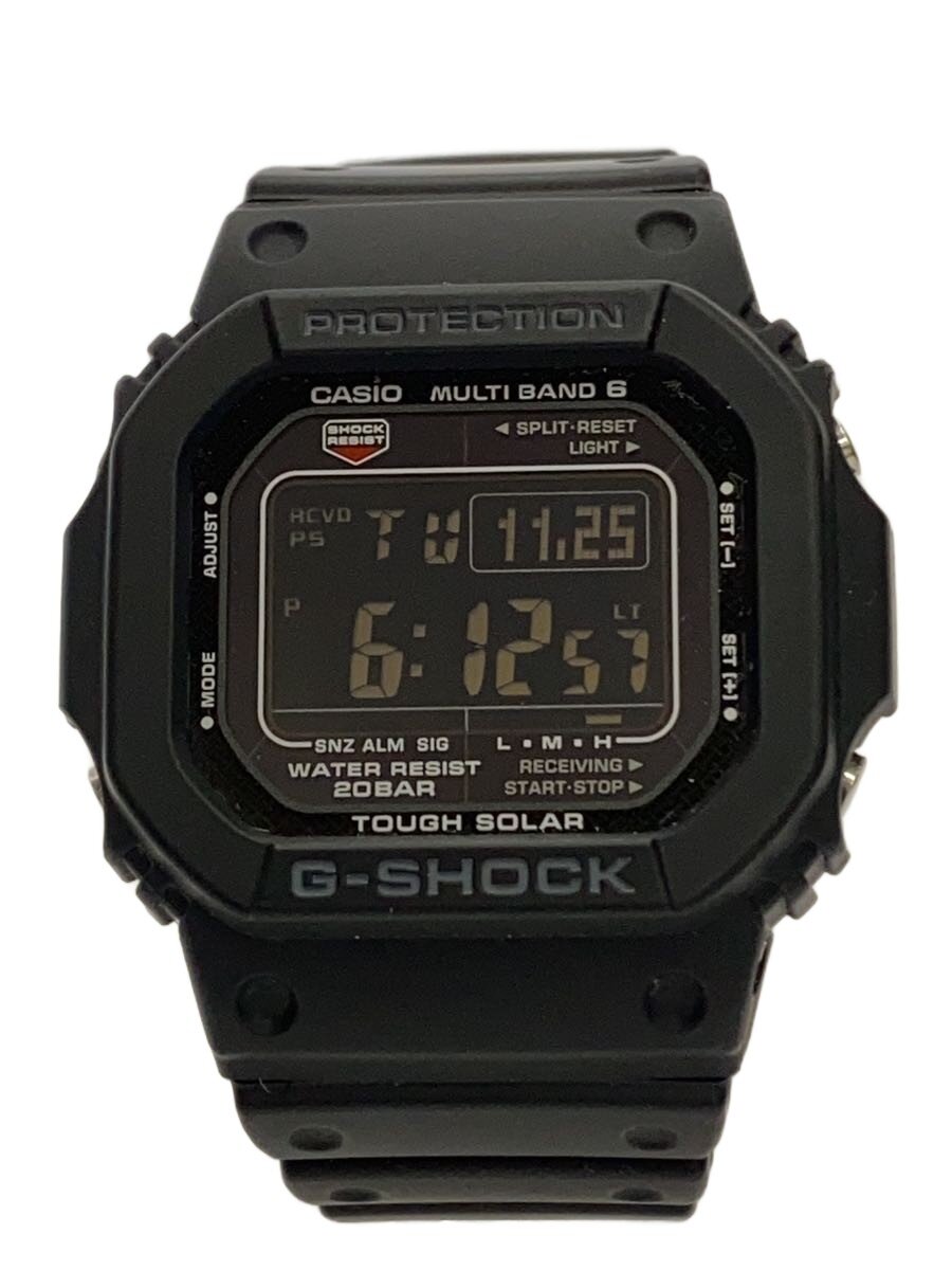 【中古】CASIO◆ソーラーウオッチ_G-SHOCK/デジタル/BLK/BLK【服飾雑貨他】
