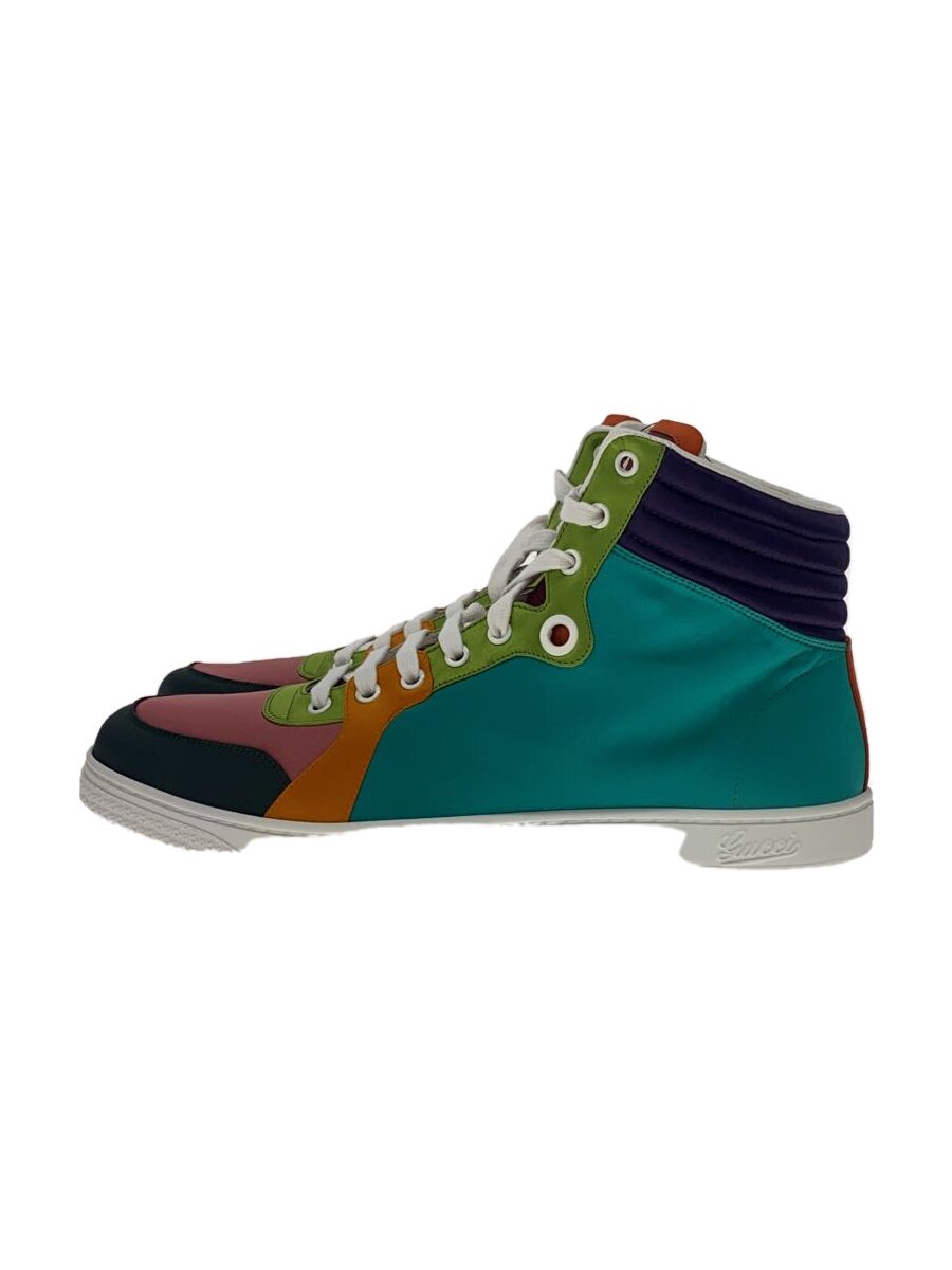 【中古】GUCCI◆ハイカットスニーカー/UK9.5/マルチ色つや/343094【シューズ】