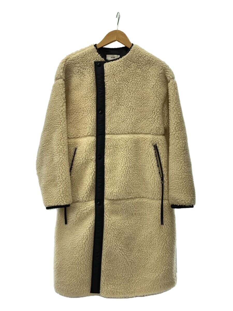 【中古】HYKE◆21AW/コート/2/ポリエステル/CRM/212-17175 012/FAUX SHEARLING COAT【レディースウェア】｜2ｎｄ STREET 店 14,936円