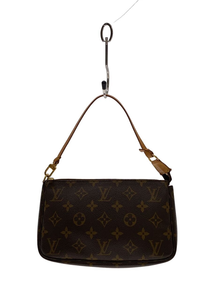 【中古】LOUIS VUITTON◆1)ポシェット・アクセソワール_モノグラム・帆布/PVC/BRW【御徒面子】