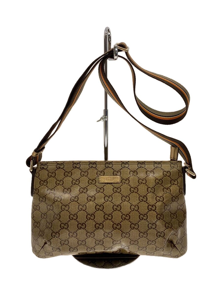【中古】GUCCI◆ショルダーバッグ[仕入]/エナメル/BRW/189749【御徒面子】