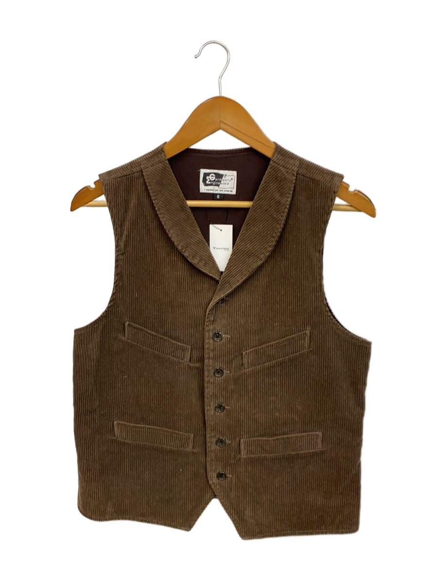 【中古】Engineered Garments◆Shawl Collar Cinch Vest/より良い/S/コール天/BRW//【メンズウェア】