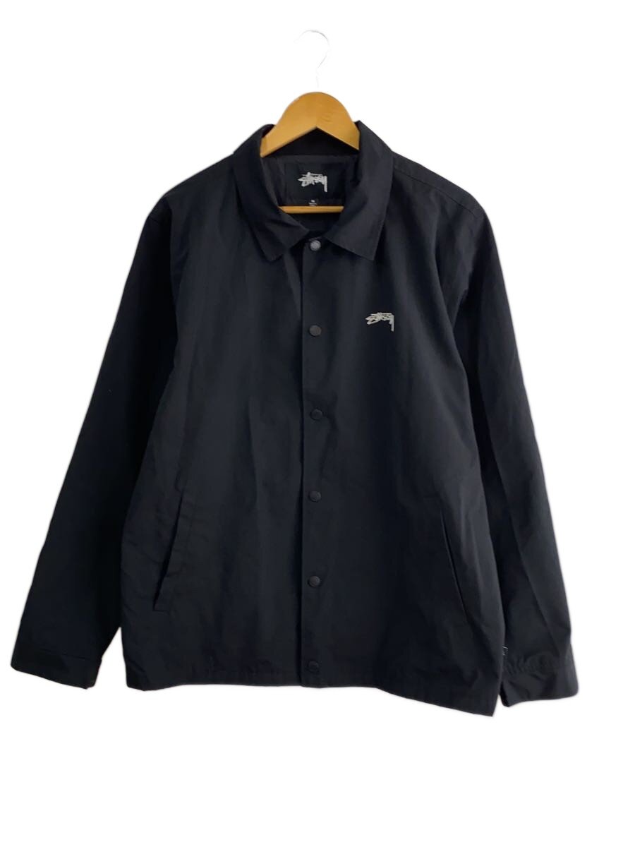【中古】STUSSY◆Classic Coach Jacket/上衣/M/ポリエステル/BLK/115490//【メンズウェア】
