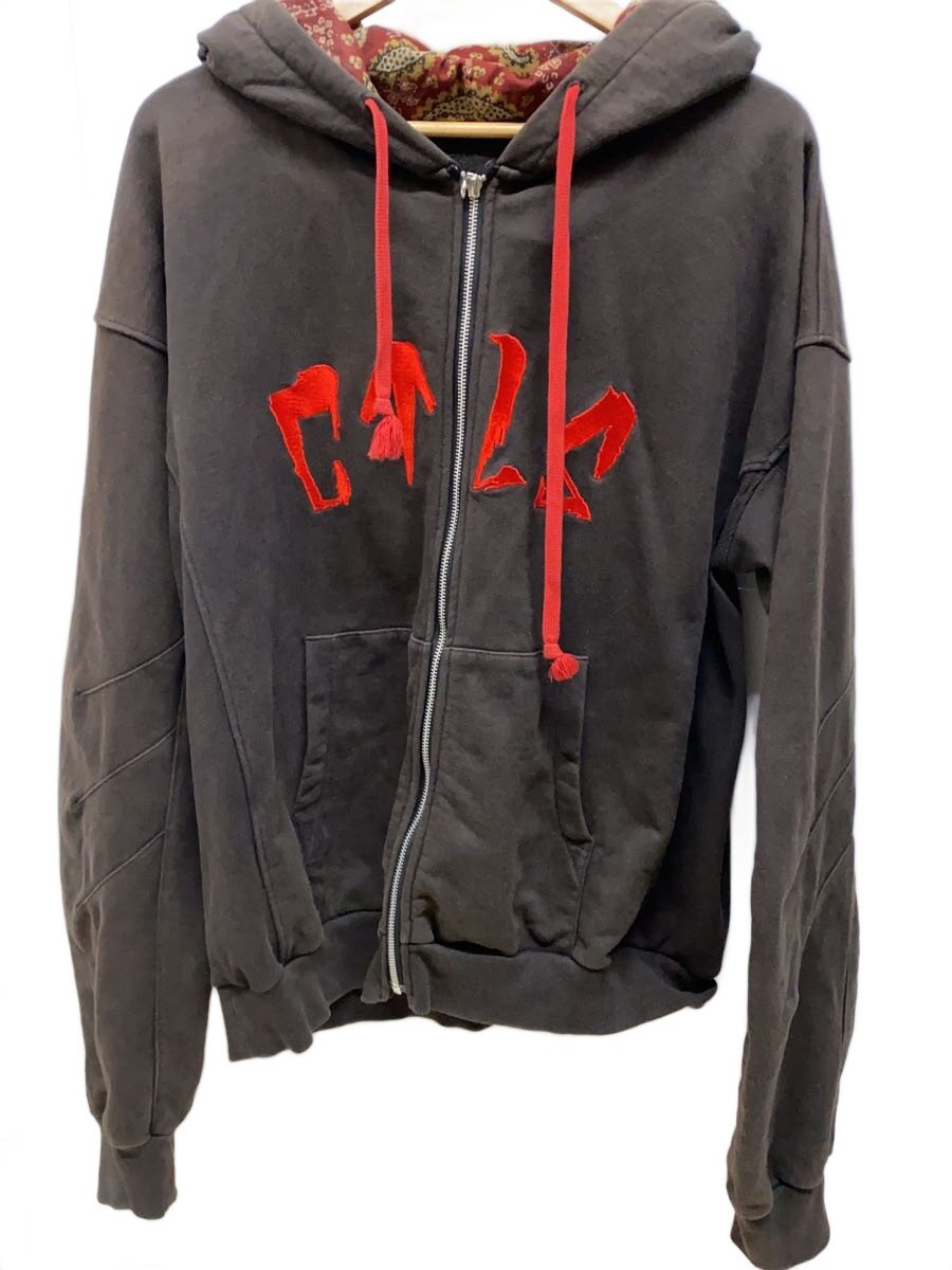 【中古】CVTVLIST◆ARCHED LOGO ZIP HOODIE/1/綿織物/BRW/2101100301【メンズウェア】
