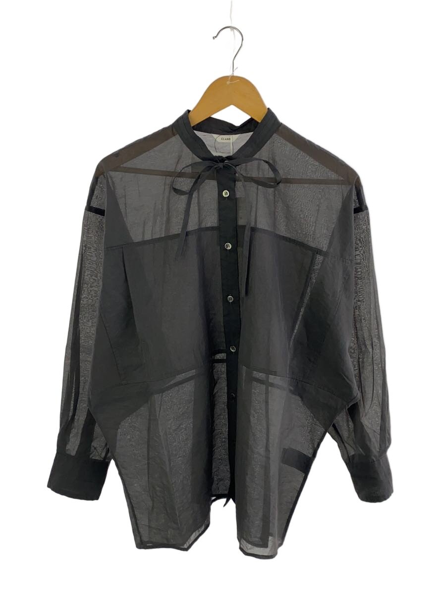 【中古】CLANE◆長袖トップ/2/人絹/薄墨色/19122-4052【レディース御召しもの】