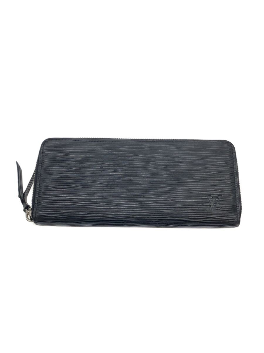 【中古】LOUIS VUITTON◆ジッピー・ウォレット_エピ/PVC/BLK/無地/メンズ【服飾雑貨他】