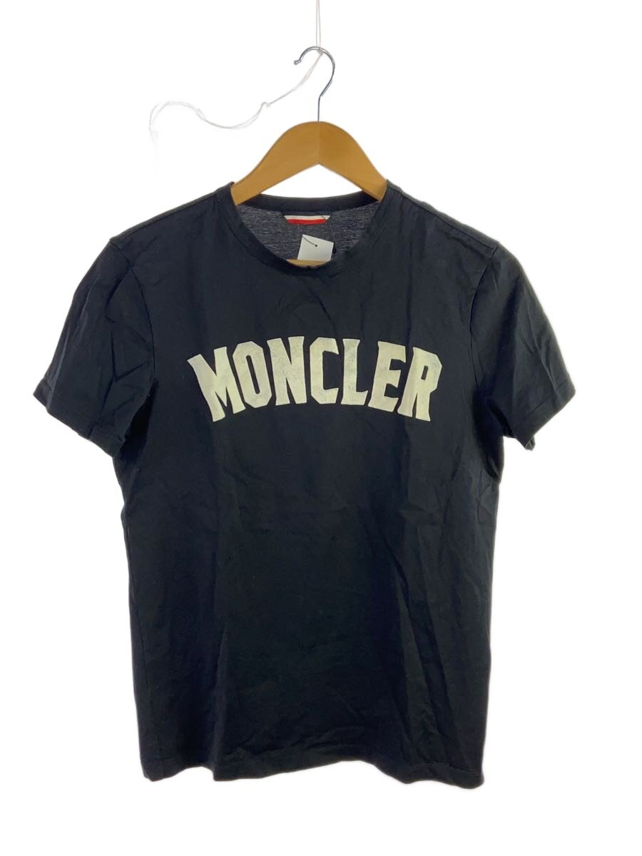 【中古】MONCLER◆GENIUS/フロッキーロゴティーシャツ/S/綿織物/BLK/E10918045350//【レディース御召しもの】