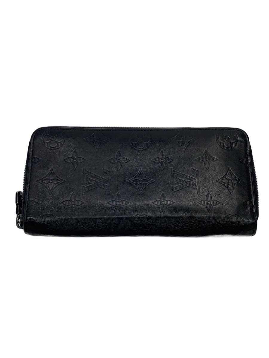 【中古】LOUIS VUITTON◆ジッピー・ウォレット・ヴェルティカル_モノグラム・シャドウ/牛皮/BLK/メンズ//【服飾雑貨他】