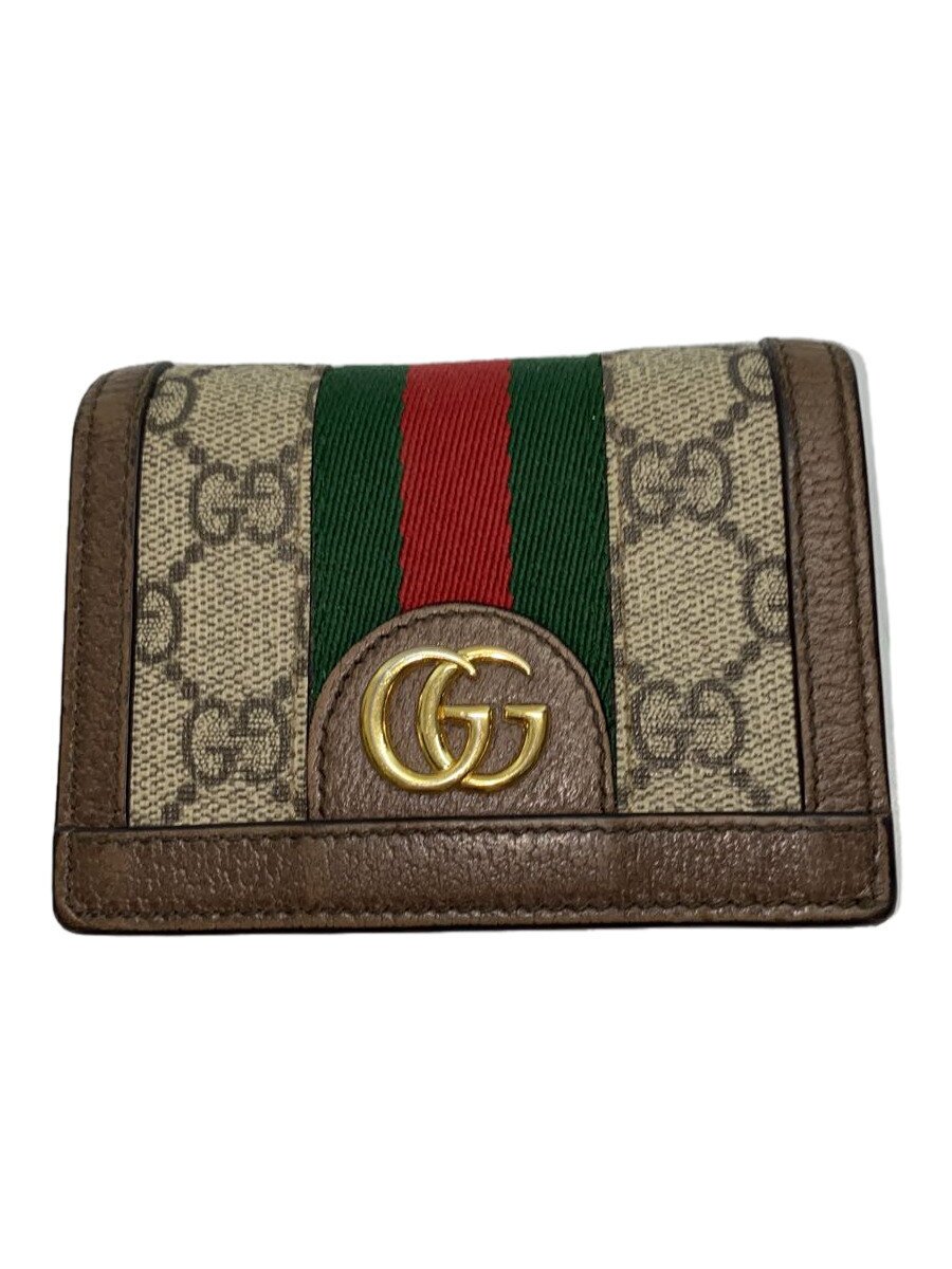 【中古】GUCCI◆オフディア/GGスプリーム/GGマーモント/2つ折り紙入れ/なめし革/総柄/523155・0959【服飾雑貨他】