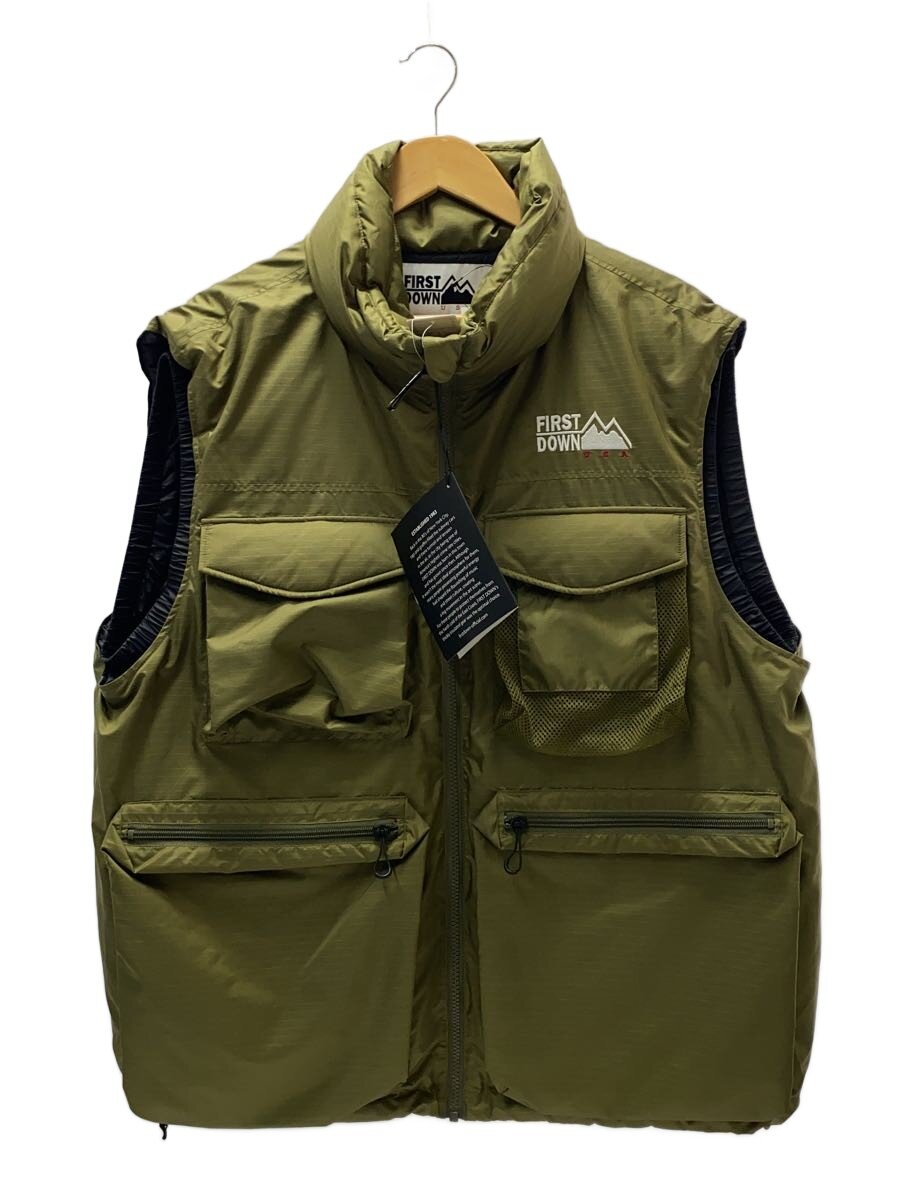 【中古】FIRST DOWN◆ダウンベスト/L/ポリエステル/KHK/F342531【メンズウェア】｜2ｎｄ STREET 店