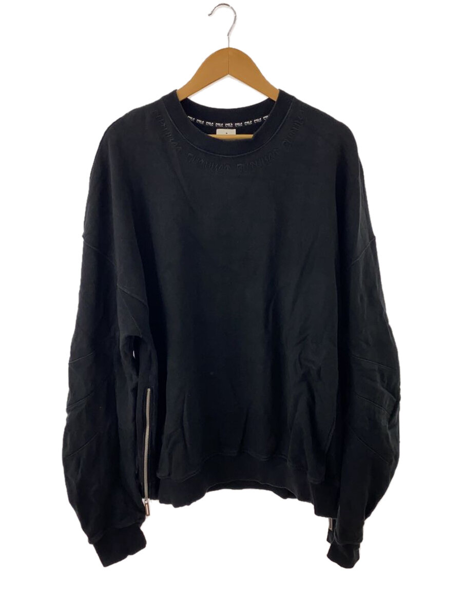【中古】CVTVLIST◆23SS/USUAL ZIP CREWNECK/1/綿織物/黒いこと/無地/2301020301【メンズウェア】