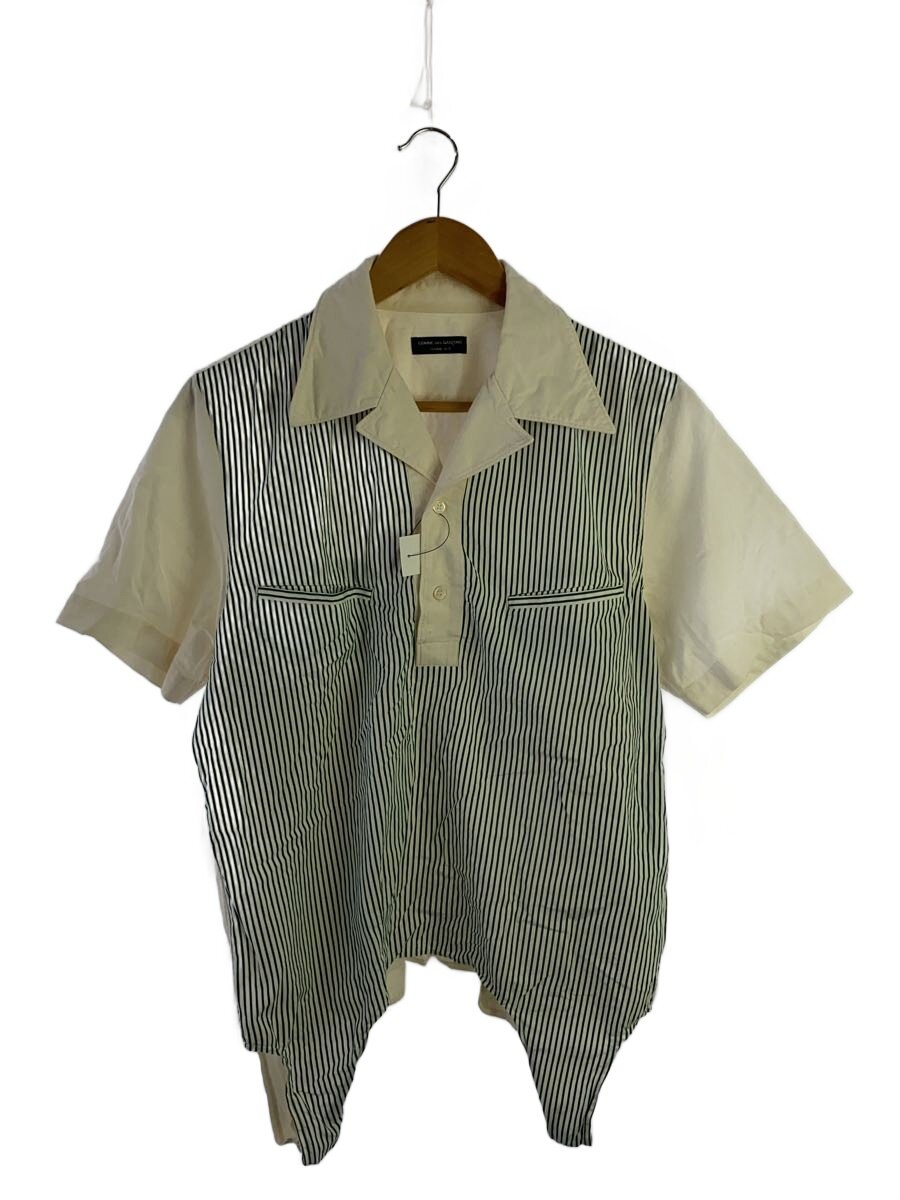 【中古】COMME des GARCONS HOMME PLUS◆半袖プルオーバー/--/綿織物/GRN/縞模様/PM-B014【メンズウェア】