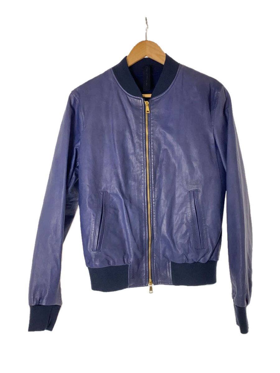 【中古】MUSHER◆レザージャケット・ブルゾン/3/羊革/NVY/無地/LMU9ST4003/? NULL ?【メンズウェア】｜2ｎｄ STREET 店