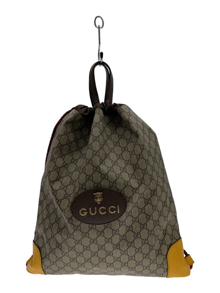 【中古】GUCCI◆背嚢/ナップサック/PVC/BRW/473372【御徒面子】