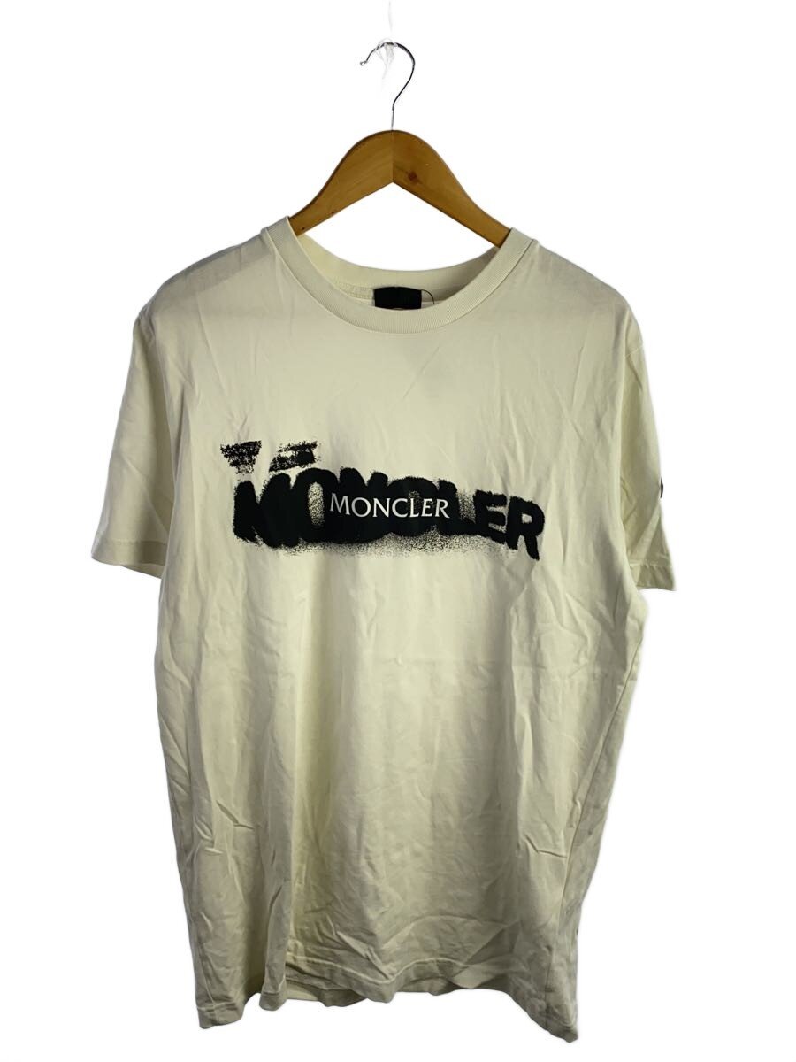 【中古】MONCLER◆半袖プルオーバー/XL/綿織物/白いこと【メンズウェア】