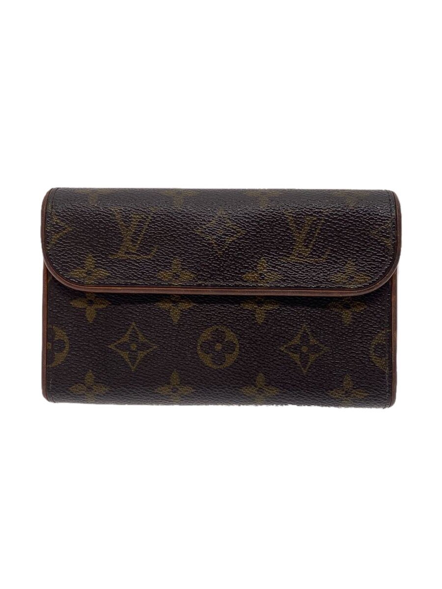【中古】LOUIS VUITTON◆ポシェット・フロランティーヌ_モノグラム・帆布/赤銅色/合財袋/M51855/御徒面子【御徒面子】
