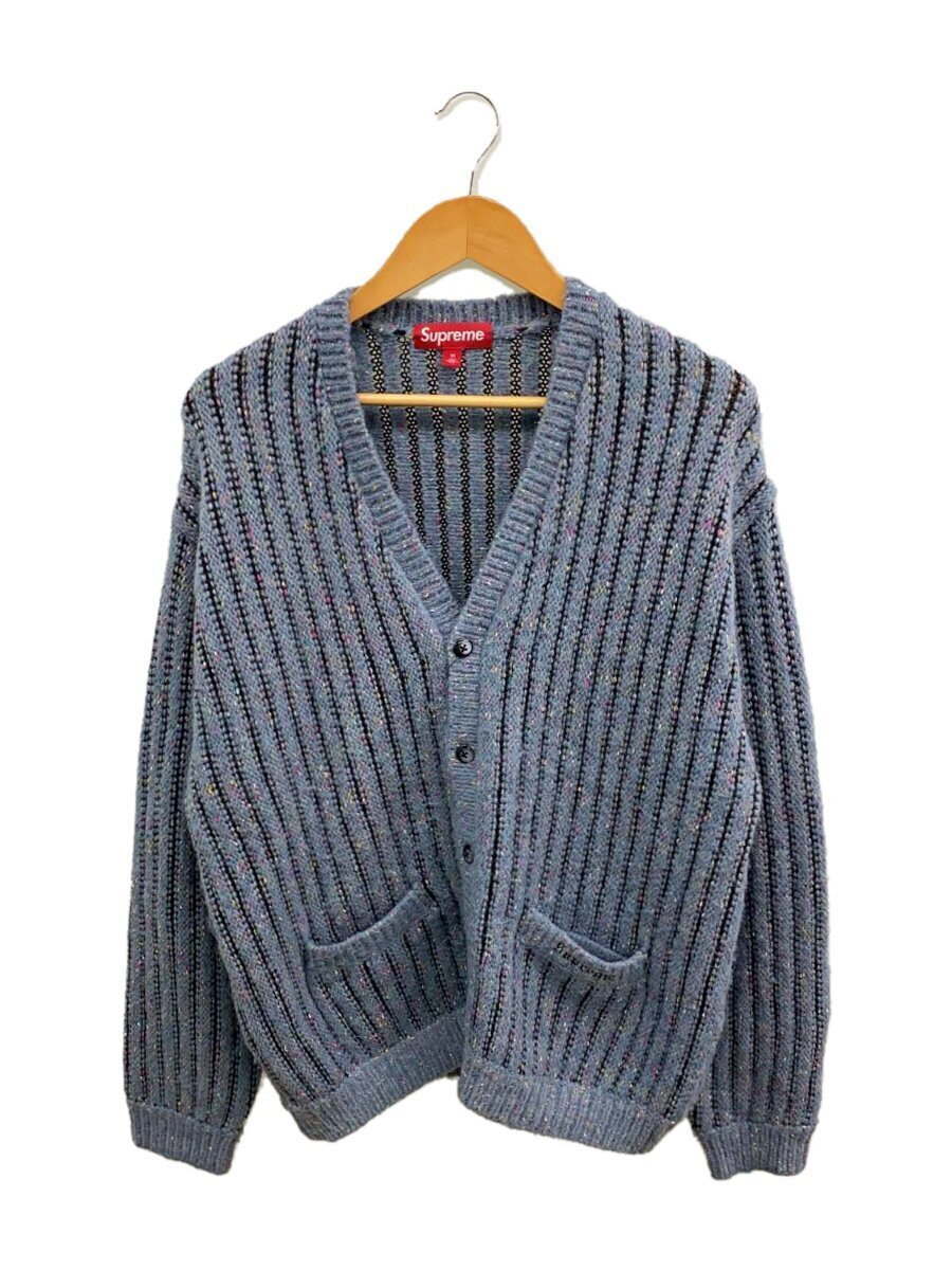 【中古】Supreme◆24SS/CONFETTI CARDIGAN/M/アクリル樹脂/BLU/無地//【メンズウェア】