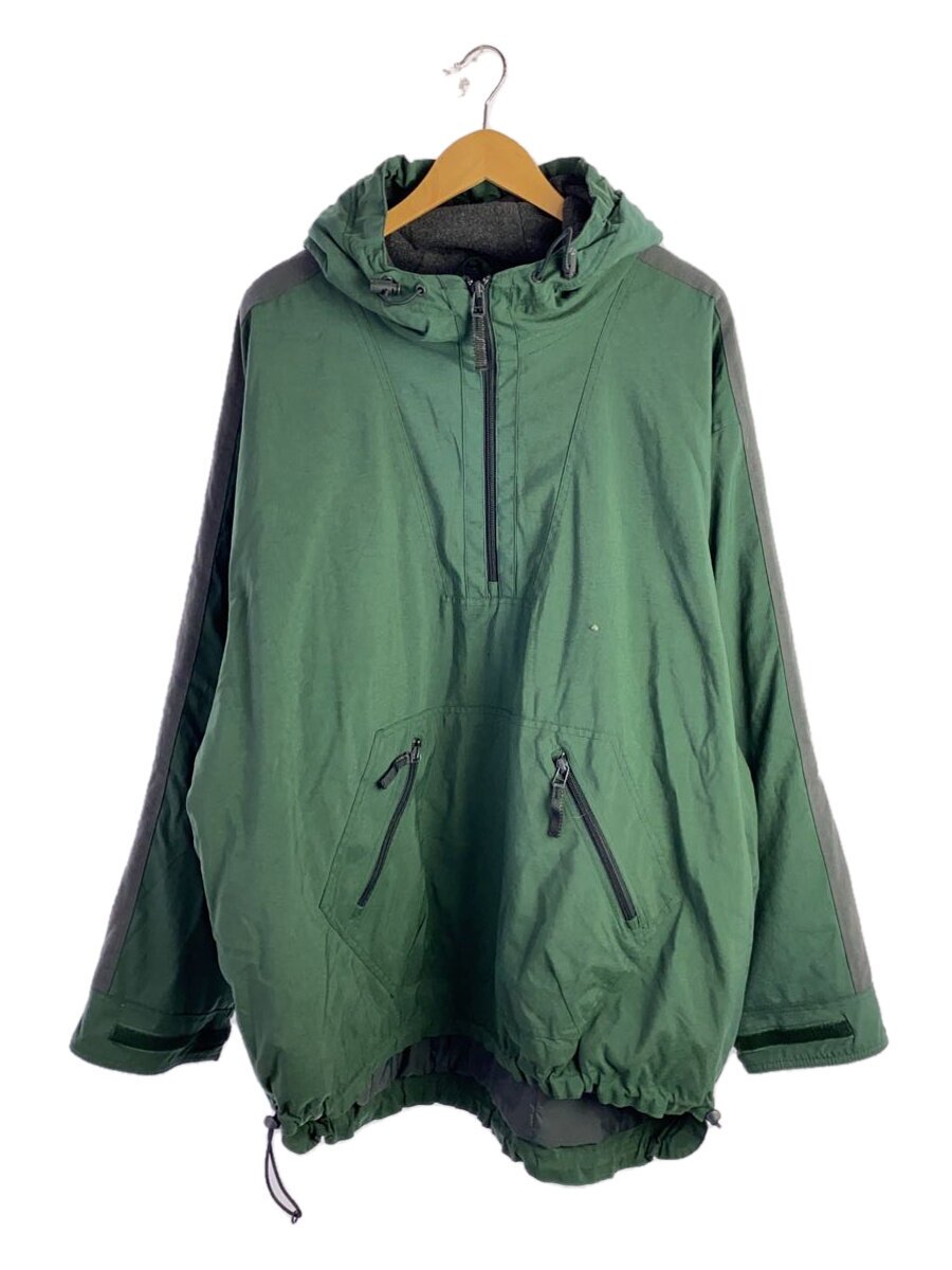 【中古】GAP◆00s ナイロンアノラックフーディー 裏地フリース/XL/グリーン/112906-01-1/日焼有【メンズウェア】｜2ｎｄ STREET 店
