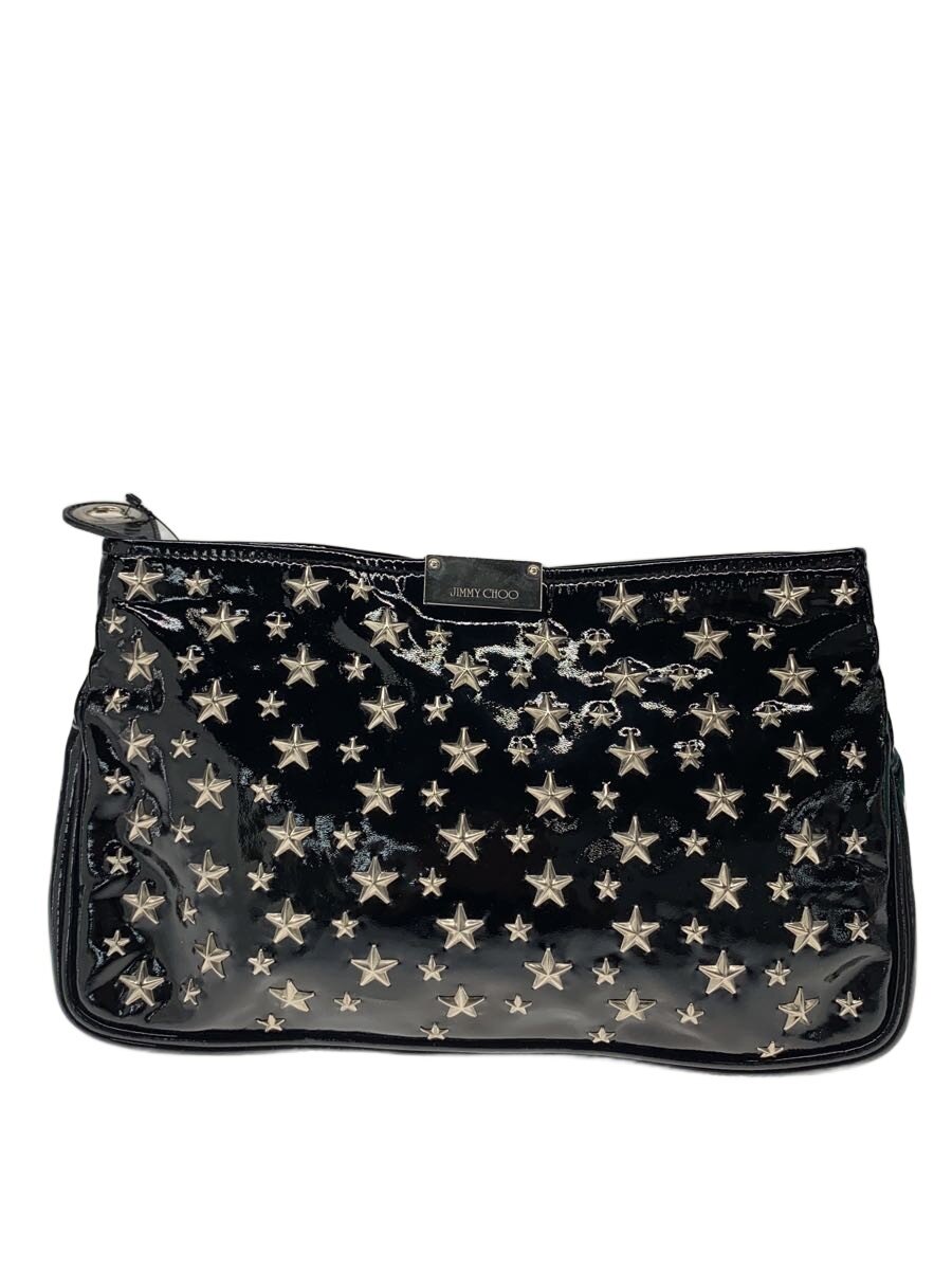 【中古】JIMMY CHOO◆クラッチバッグ/エナメル/BLK/総柄【バッグ】｜2ｎｄ STREET 店