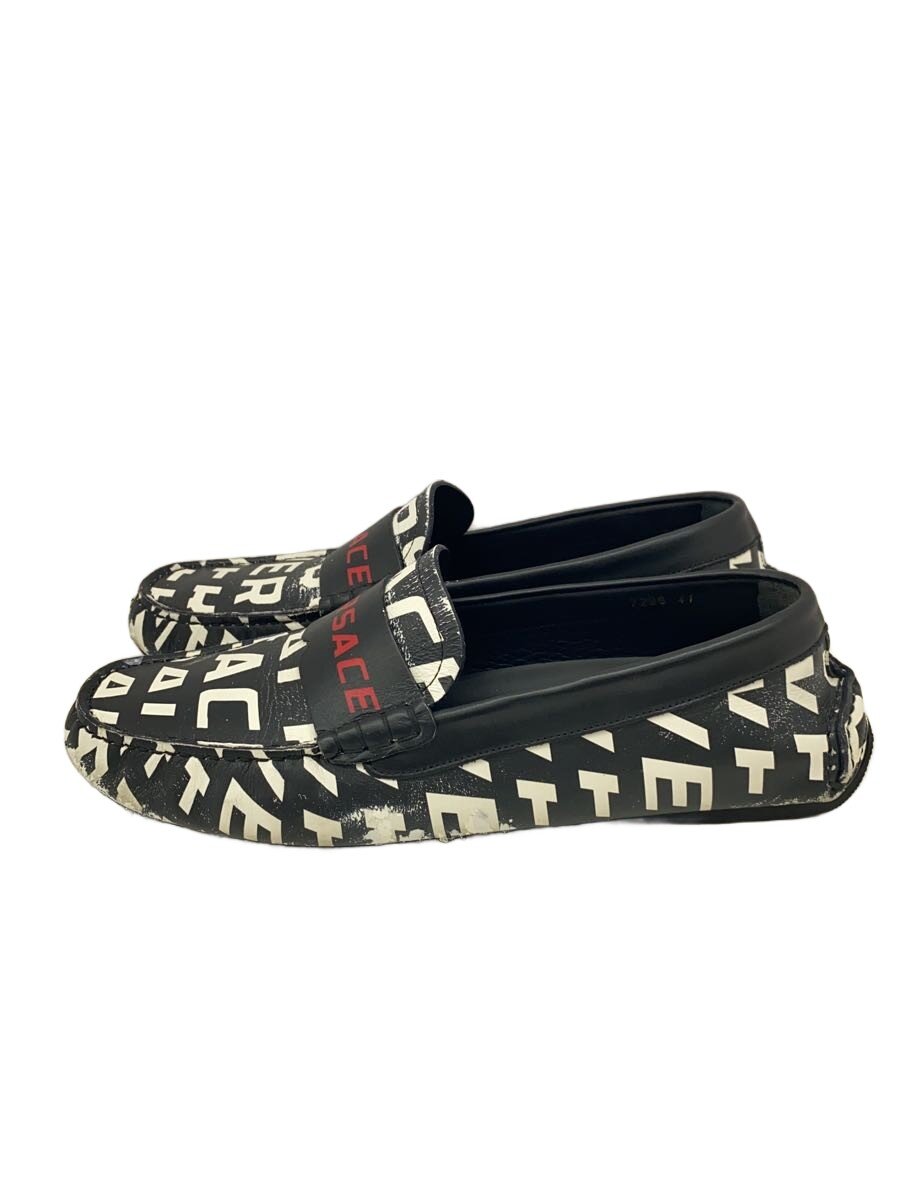 【中古】VERSACE◆ロゴローファー/41/BLK【シューズ】