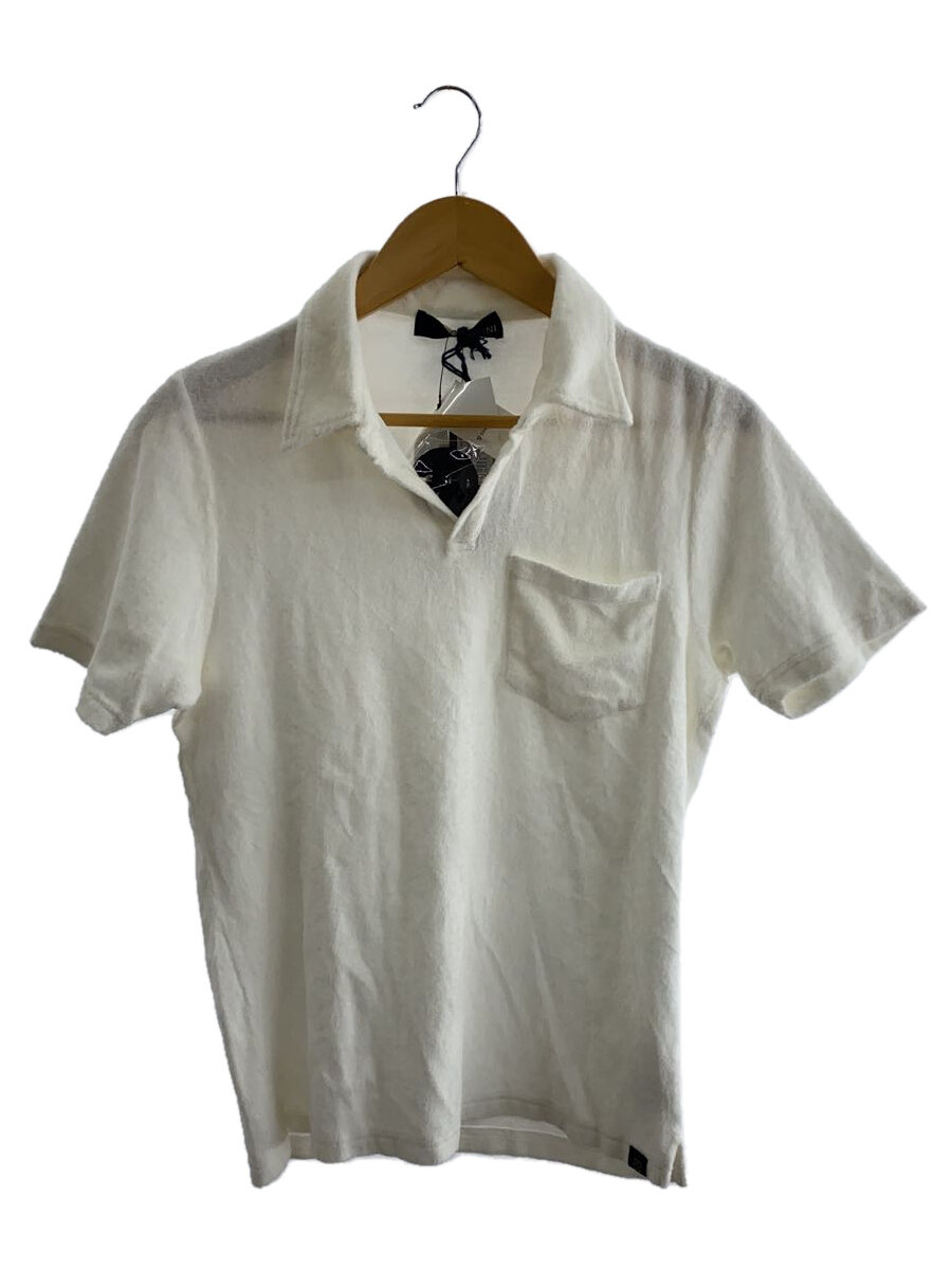 【中古】LARDINI◆スポーツシャツ/44/--/WHT【メンズウェア】