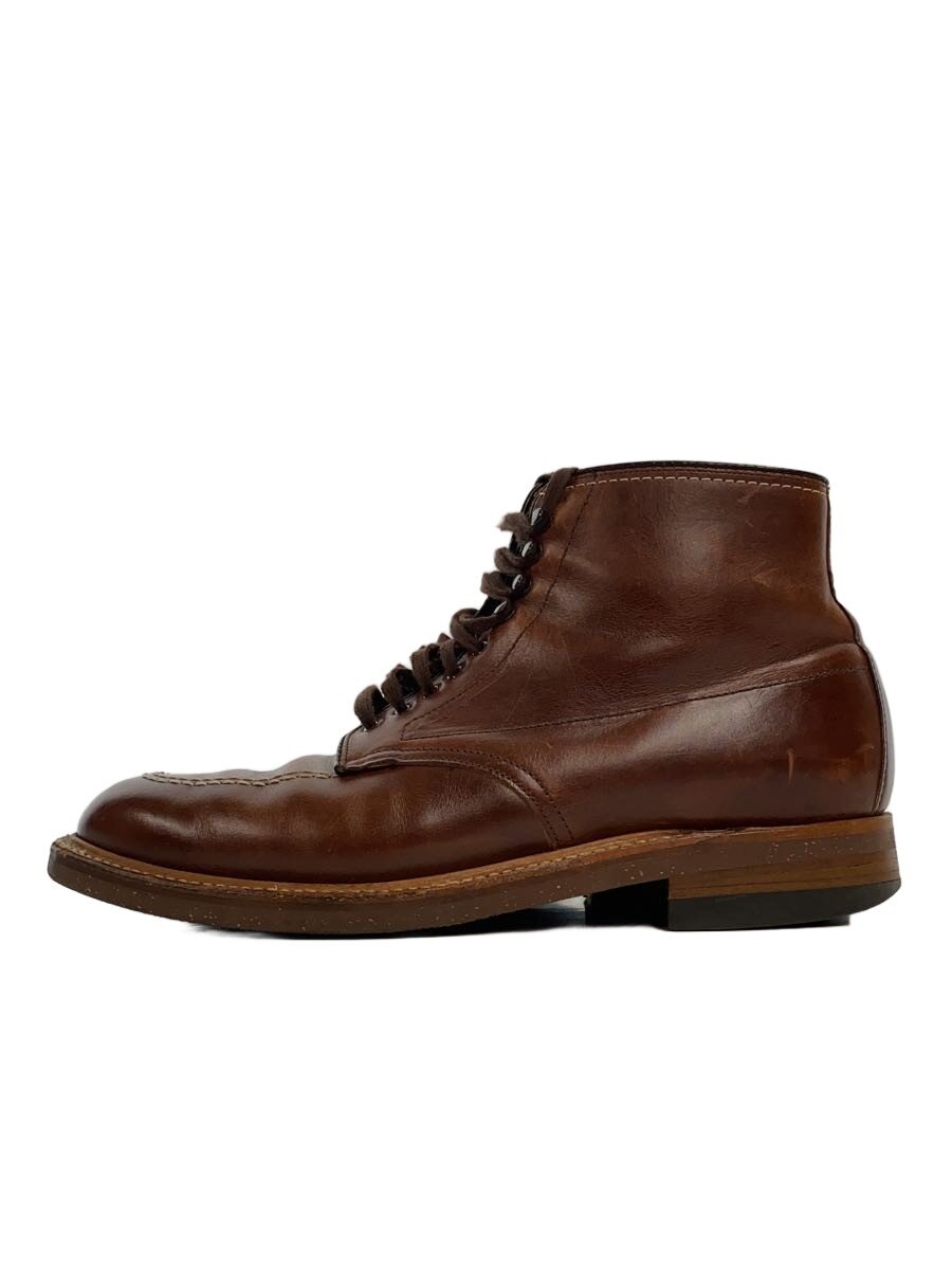 【中古】Alden◆レースアップブーツ/US8.5/BRW/なめし革/403【シューズ】