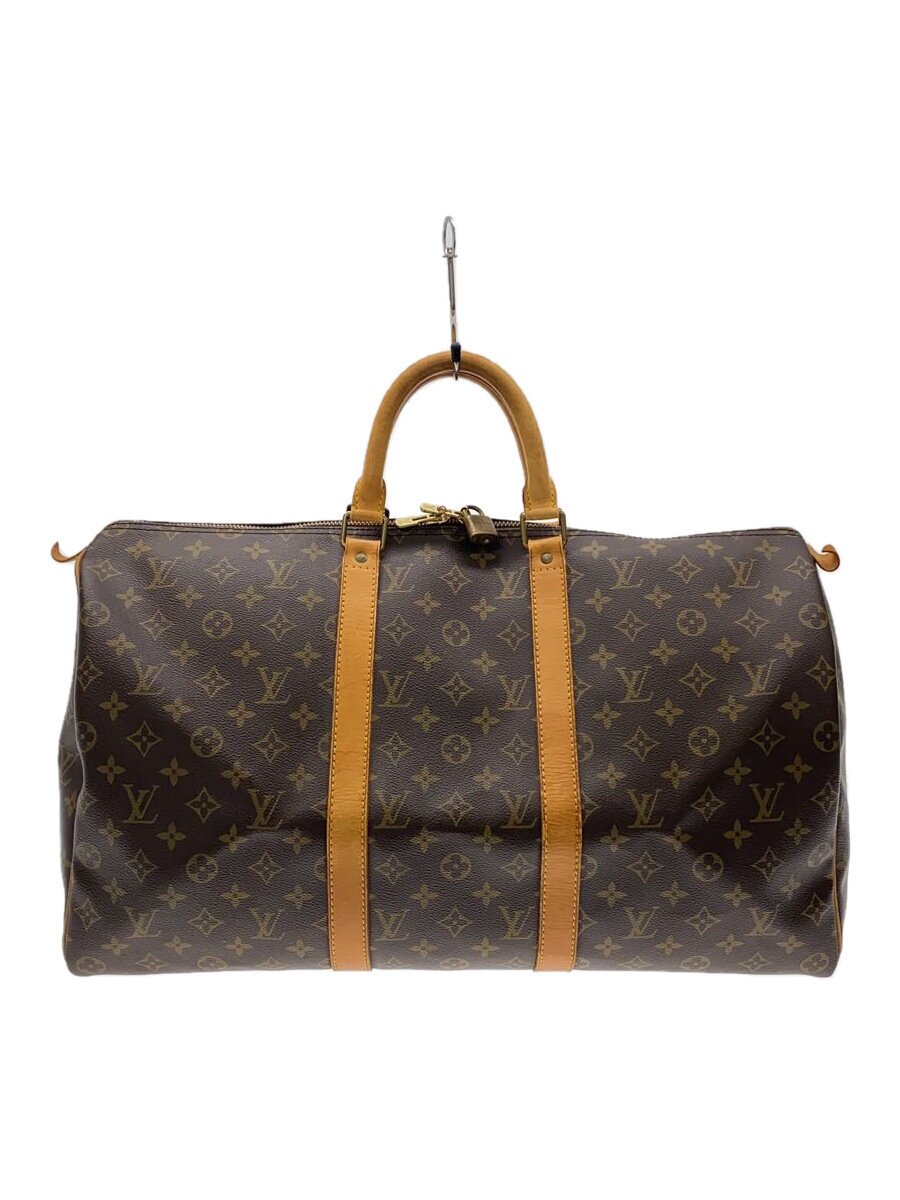 【中古】LOUIS VUITTON◆キーポル50_モノグラム・帆布_BRW/なめし革/BRW/総柄【御徒面子】