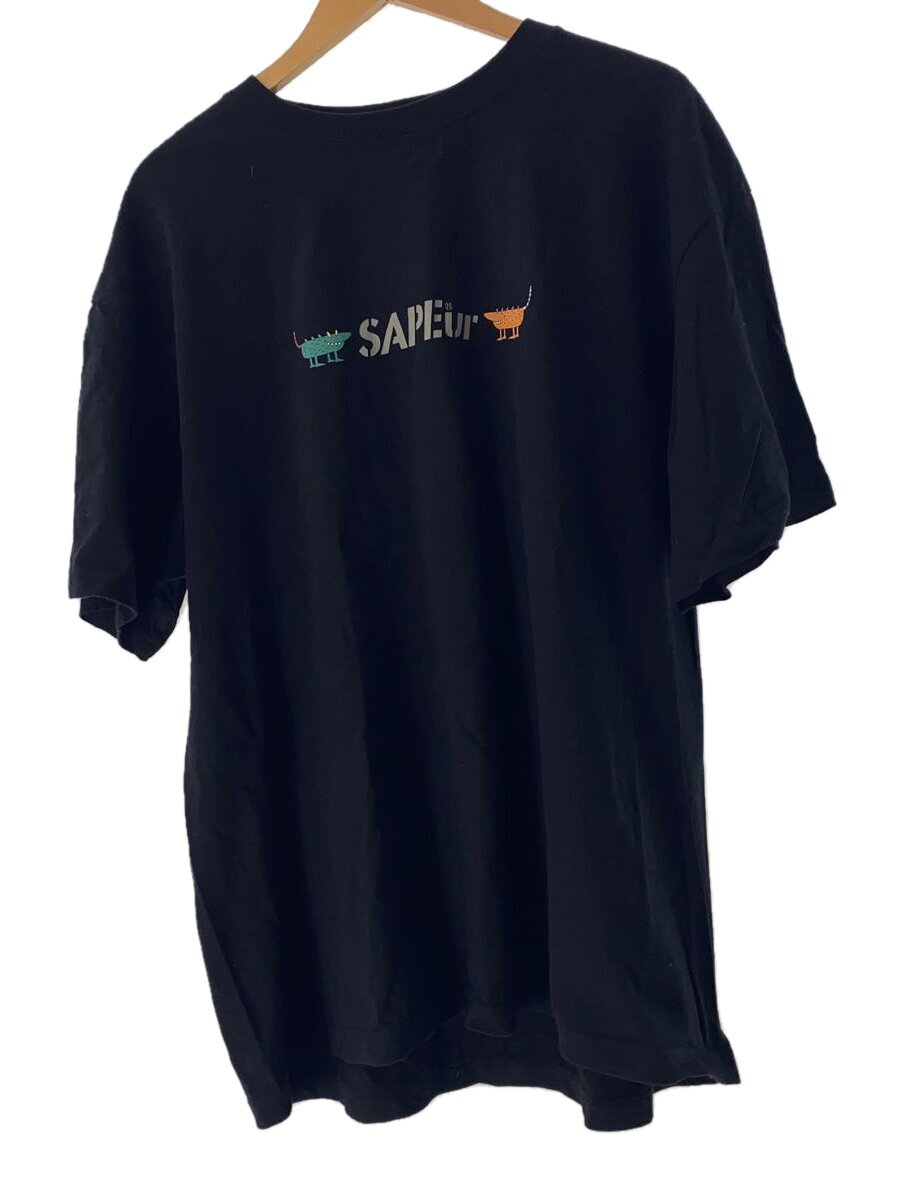 【中古】SAPEur/プルオーバー/XL/綿織物/BLK/刷り上げる【メンズウェア】