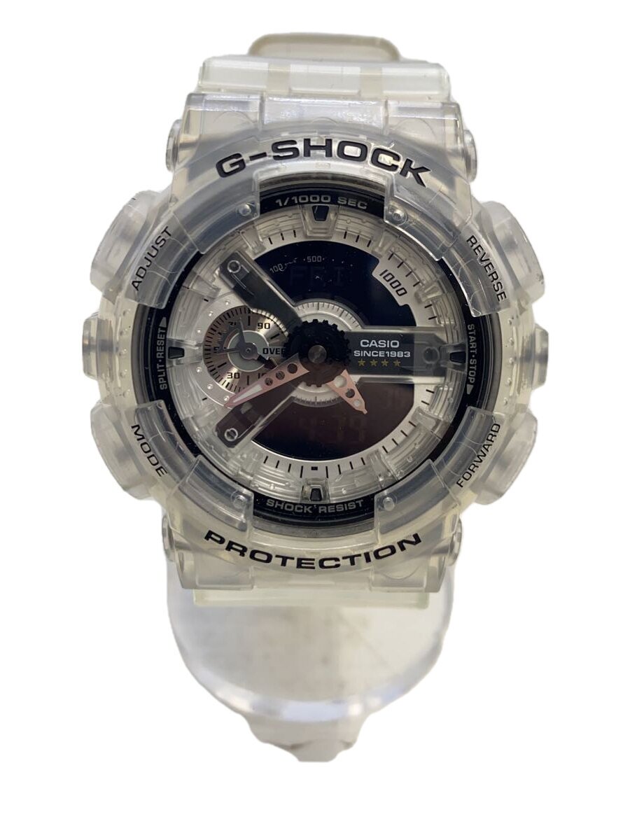 【中古】CASIO◆石英ウオッチ_G-SHOCK/デジアナ/WHT/CLR【服飾雑貨他】