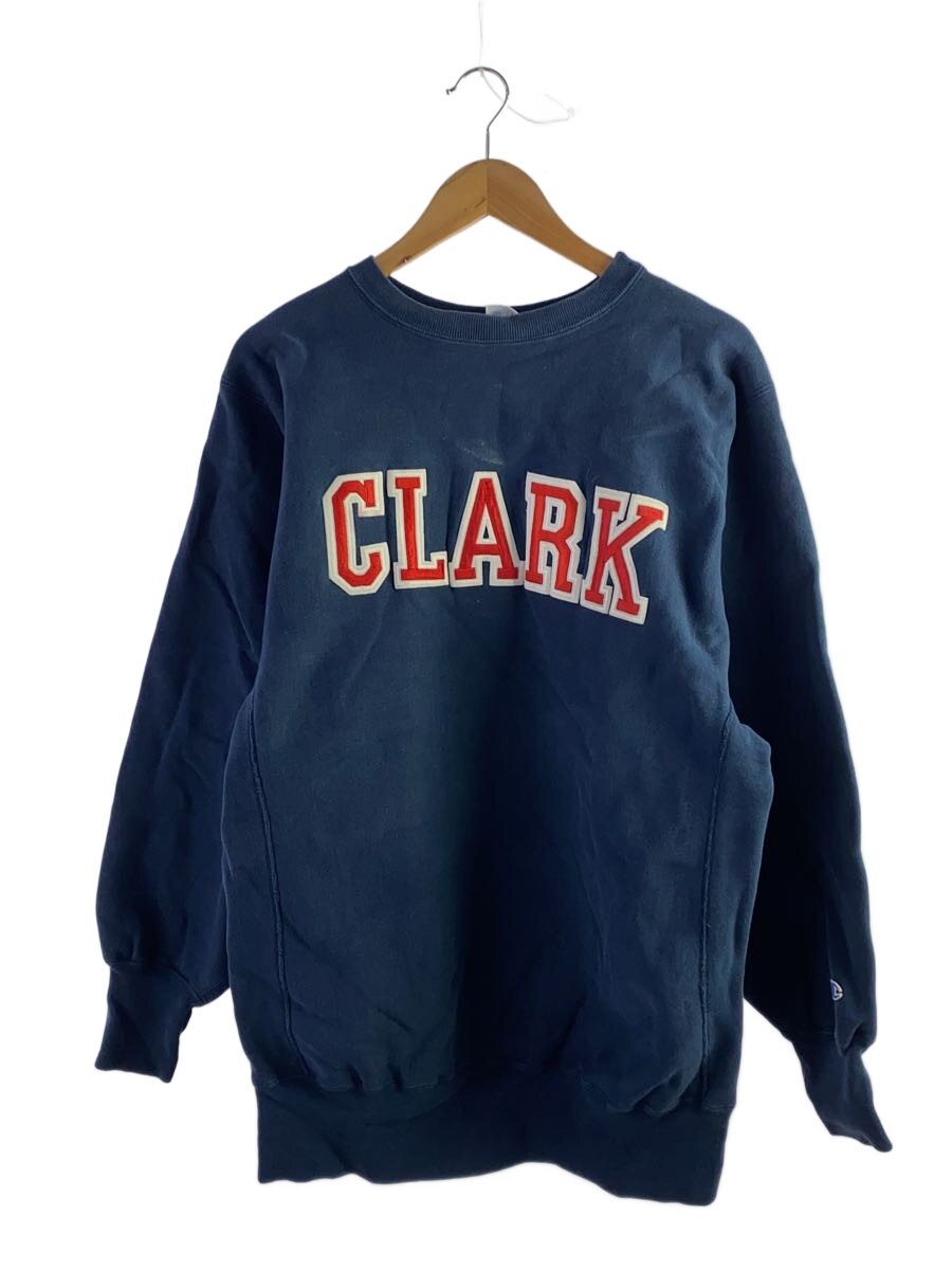 【中古】Champion◆90s/刺しゅう引き舟/CLARK 汗水/XXL/綿織物/NVY【メンズウェア】