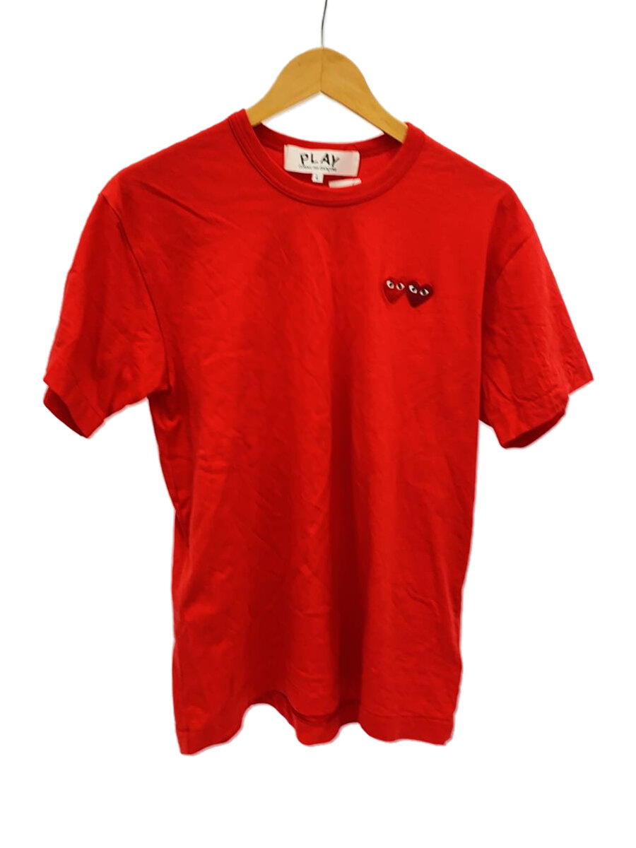 【中古】PLAY COMME des GARCONS◆プルオーバー/L/綿織物/RED/AX-T226【メンズウェア】