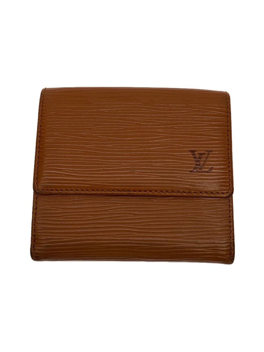 【中古】LOUIS VUITTON◆ポルト・モネ・ビエ・カルト・クレディ_エピ_BRW/レザー/CML/無地/メンズ【服飾雑貨他】
