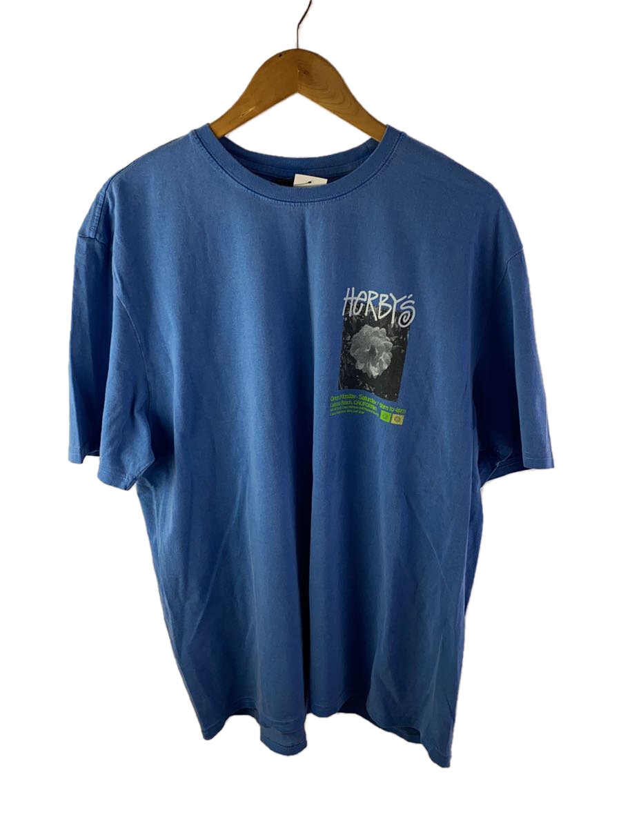【中古】STUSSY◆プルオーバー/XL/綿織物/BLU/刷り上げる【メンズウェア】
