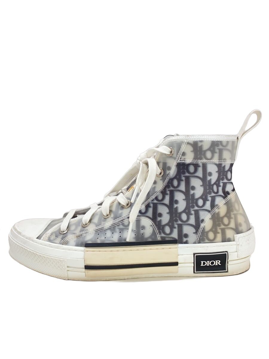 【中古】Christian Dior◆ハイカットスニーカー/41/WHT/PVC【シューズ】