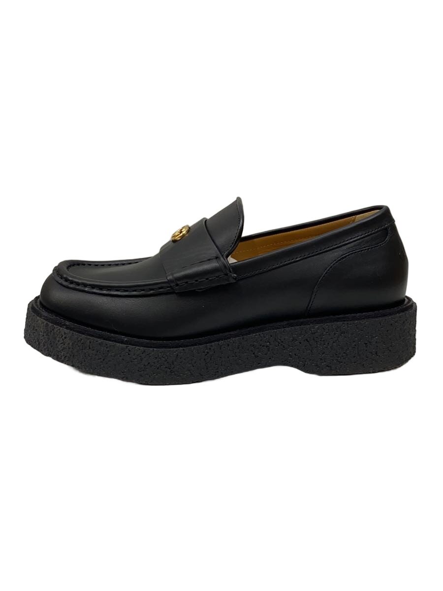 【中古】GUCCI◆置き目毛皮/UK8.5/BLK/なめし革/759274【シューズ】
