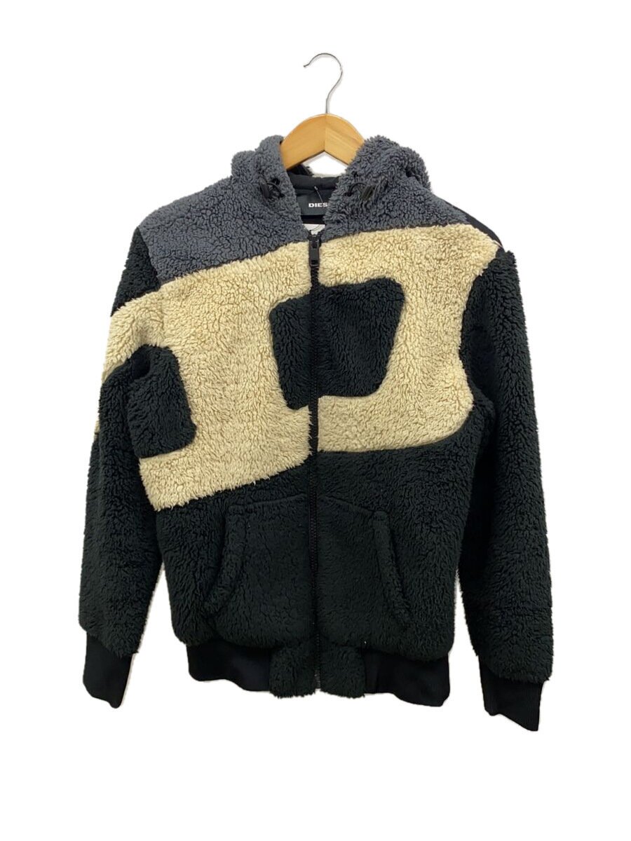 【中古】DIESEL◆ジップパーカー/XXS/ポリエステル/BLK【メンズウェア】