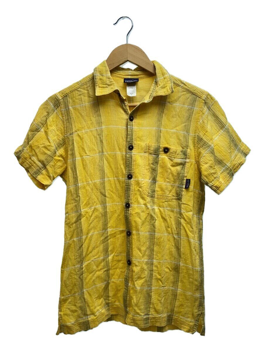 【中古】patagonia◆半袖プルオーバー/XS/綿織物/YLW/読み合わせる【メンズウェア】
