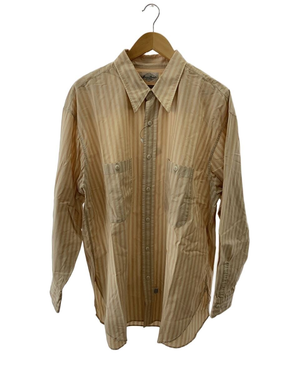 【中古】Marvine Pontiak shirts makers◆Military SH/長袖シャツ/one/コットン/ベージュ/ストライプ/MPSM-1905S【メンズウェア】｜2ｎｄ STREET 店