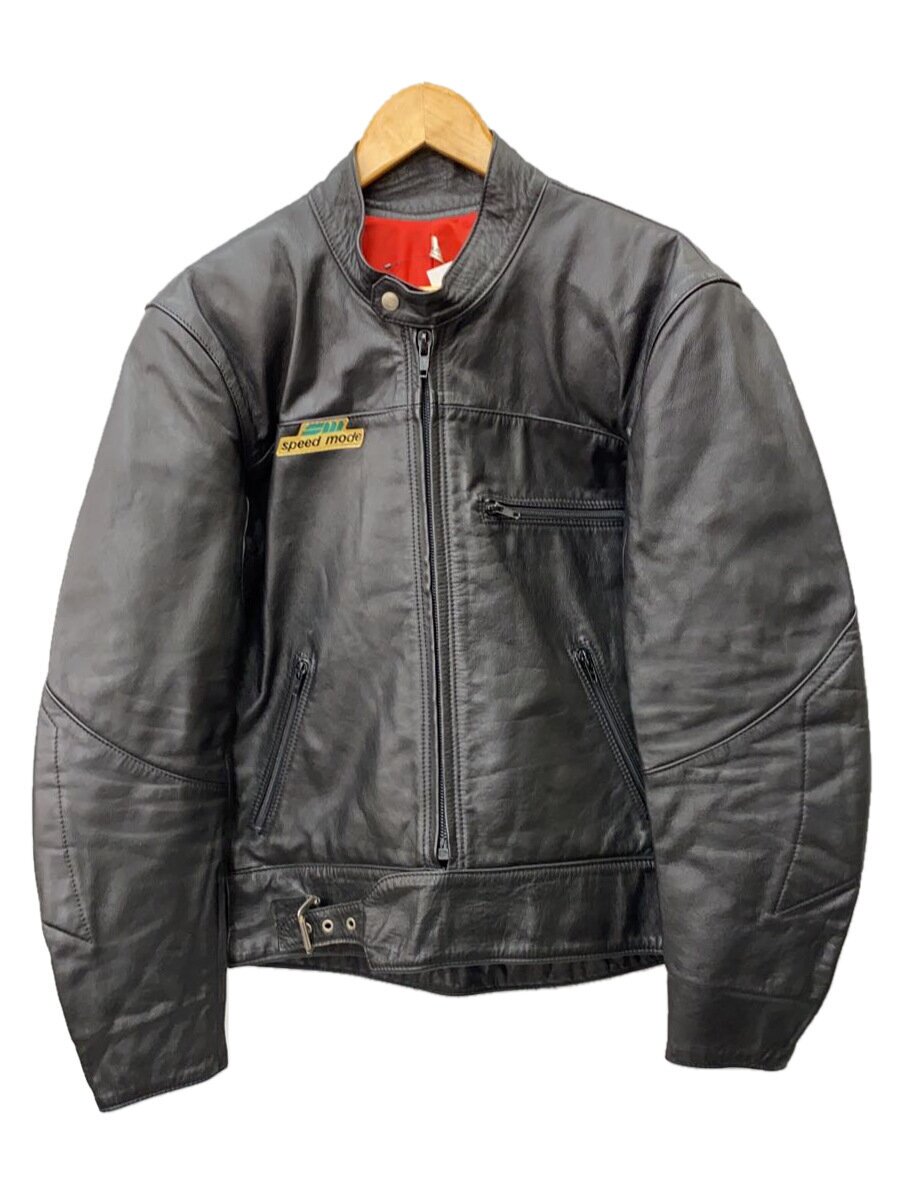 【中古】レザージャケット・ブルゾン/48/レザー/BLK/無地【メンズウェア】｜2ｎｄ STREET 店