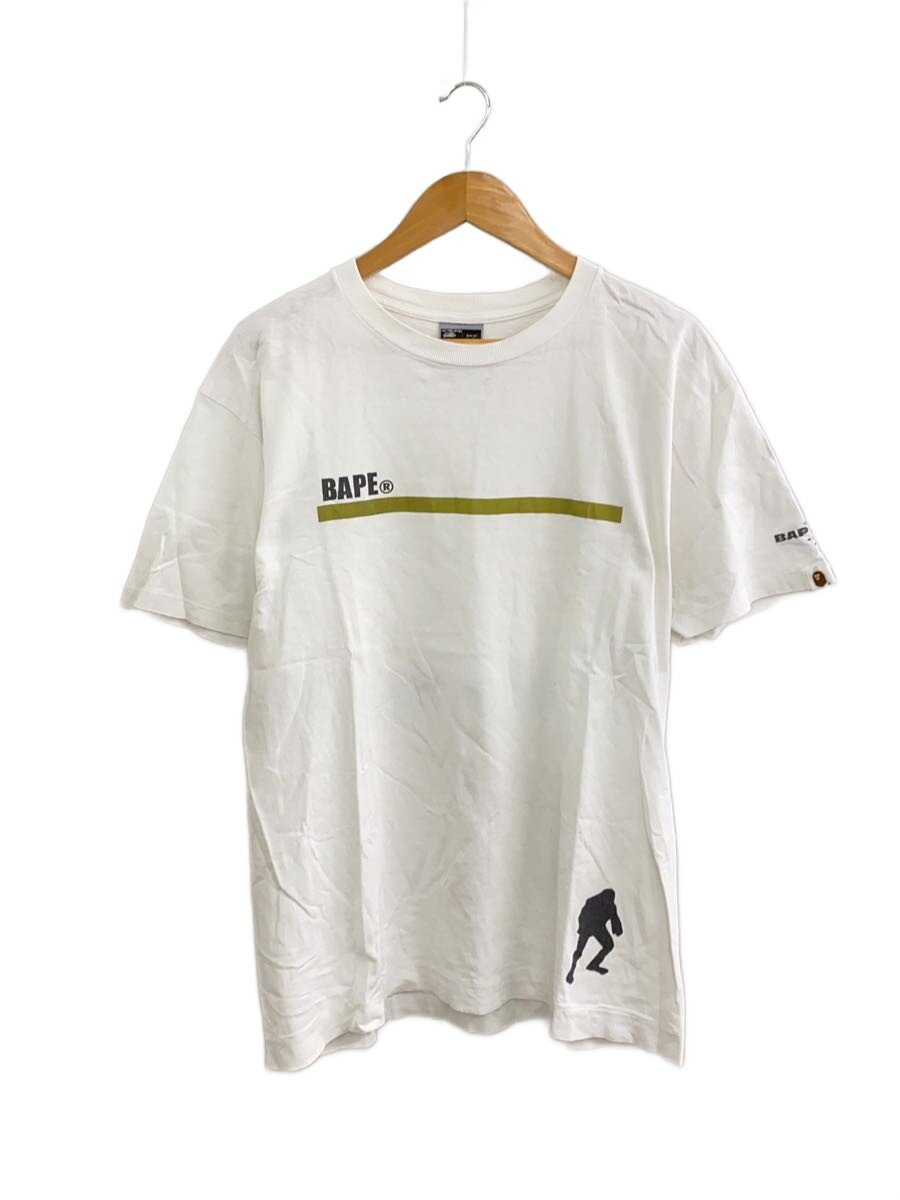 【中古】A BATHING APE◆00s/プルオーバー/--/綿織物/WHT/刷り上げる【メンズウェア】